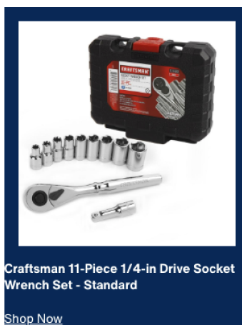Craftsman 11-Piece 1/4-in Drive Socket Wrench Set